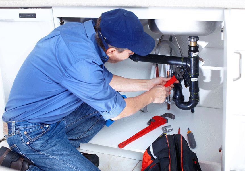 Plumber working
